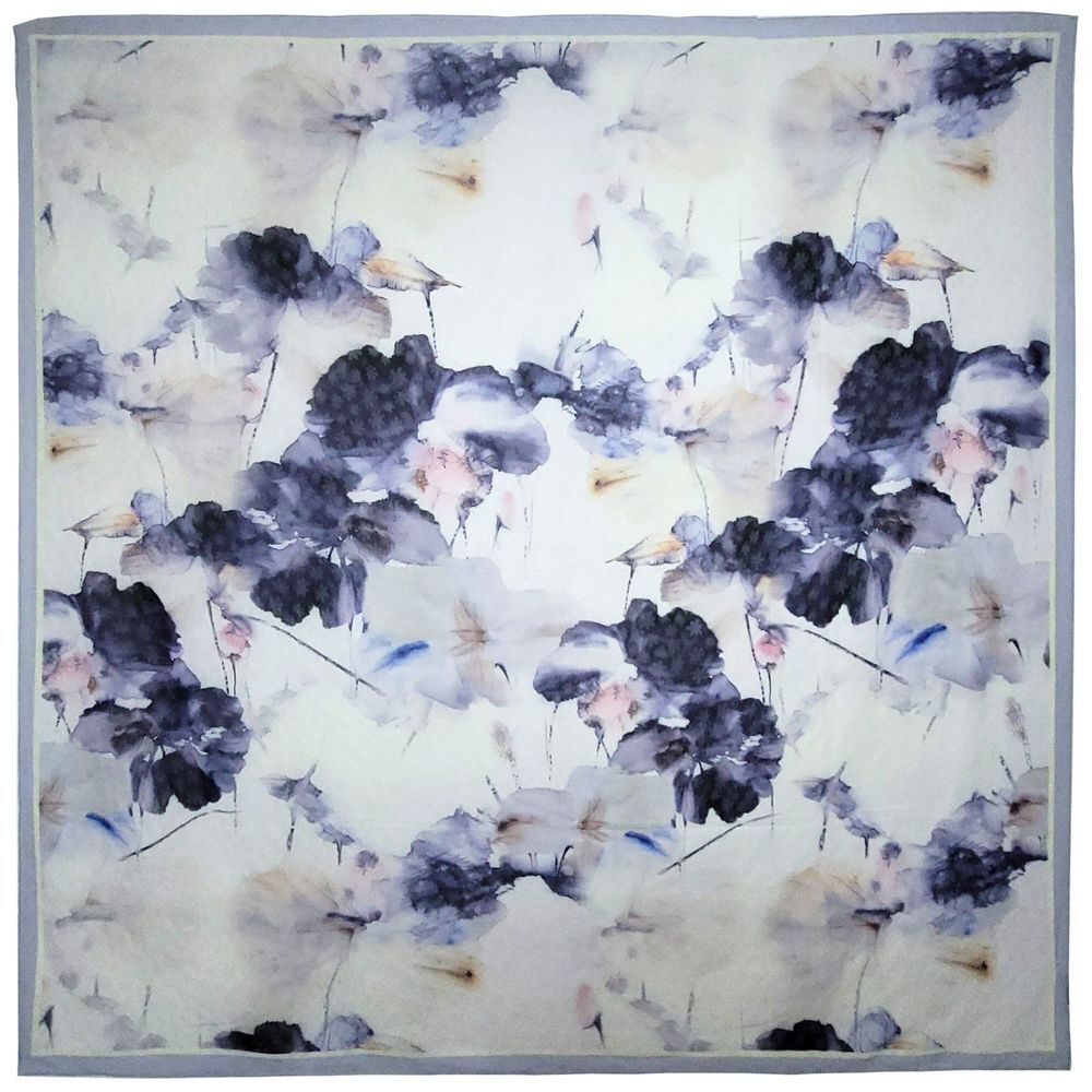 NWT Silk Scarf 55"X55" Super Large Square Shawl Wrap S4098